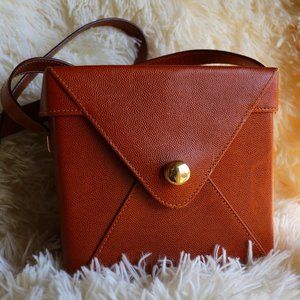 ESCADA LEATHER BOX CROSSBODY BAG